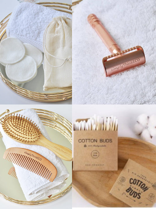Personal Care Bundle - Razor -  Hair  Brush with Comb - Makeup Removal + FREE GIFT Cotton Buds - simplyThinkECO