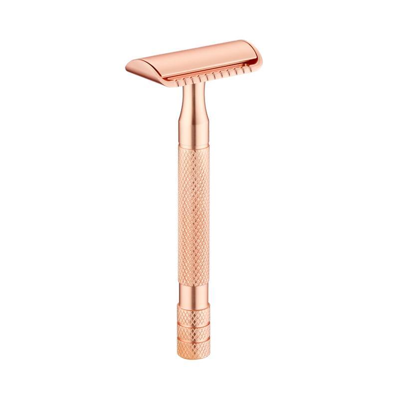 ROSE GOLD SAFETY RAZOR WITH REPLACEMENT BLADES - simplyThinkECO