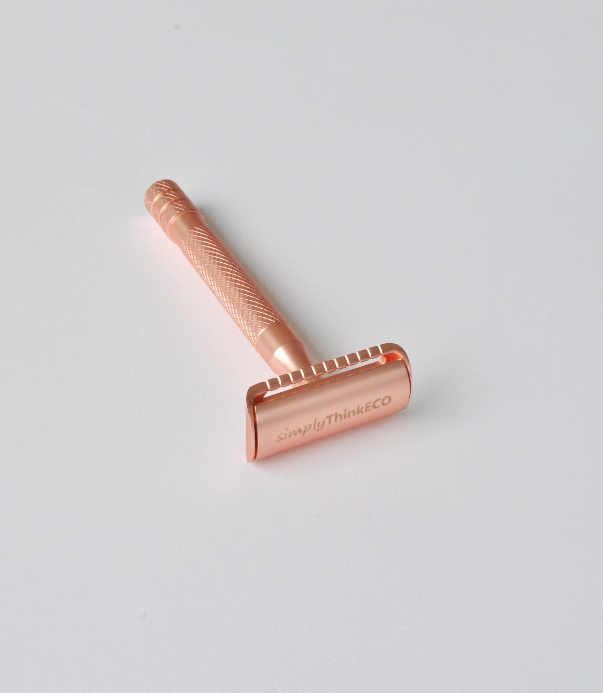 ROSE GOLD SAFETY RAZOR WITH REPLACEMENT BLADES - simplyThinkECO